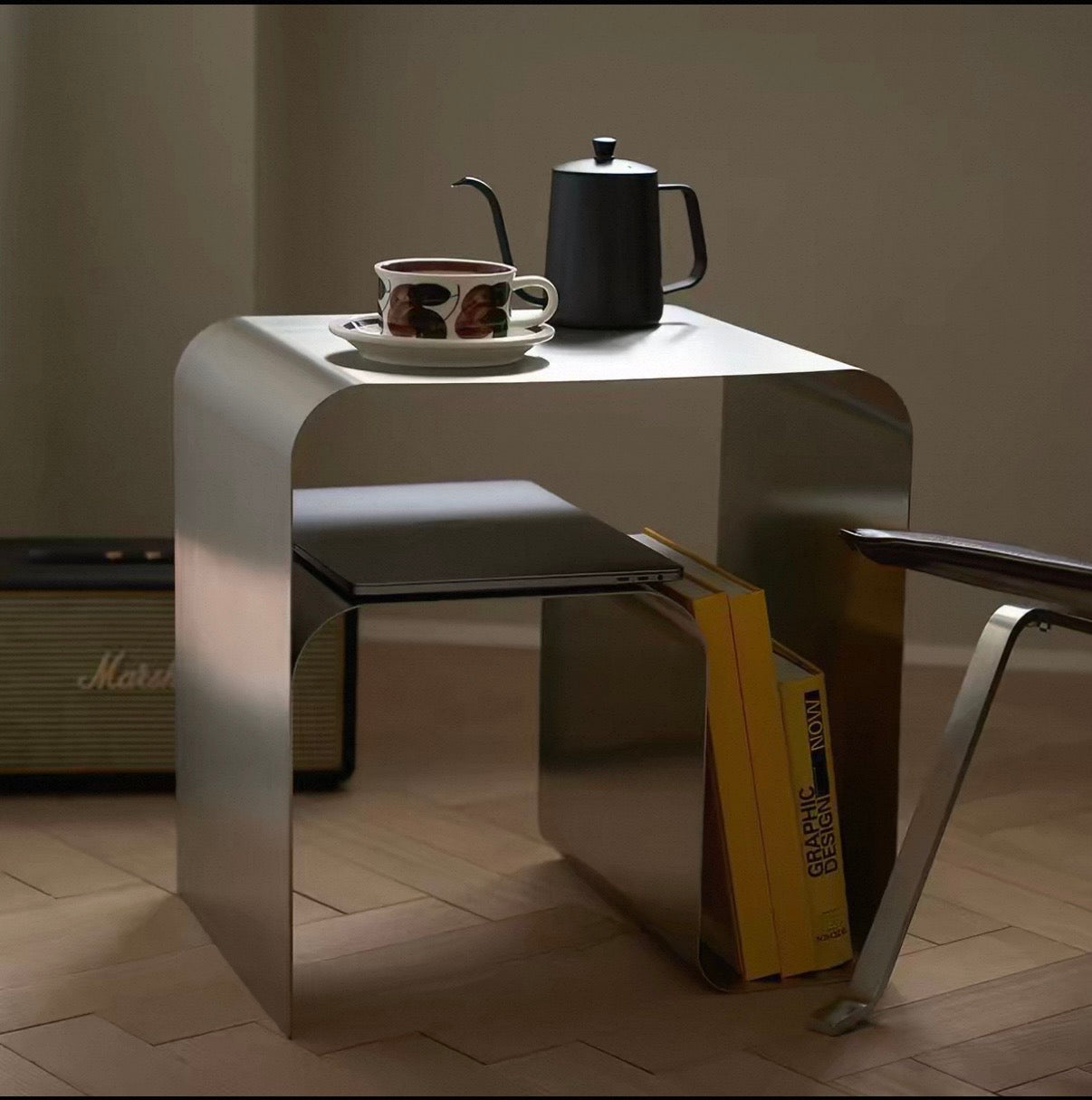 NORDEN Bøge — Stainless Steel Side Table
