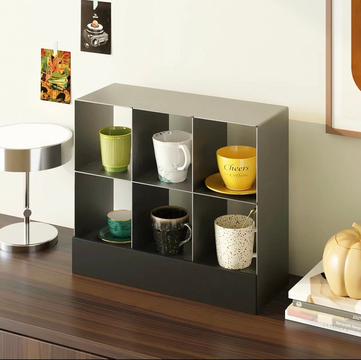 NORDEN Ryll — Steel & Walnut Desktop Shelf