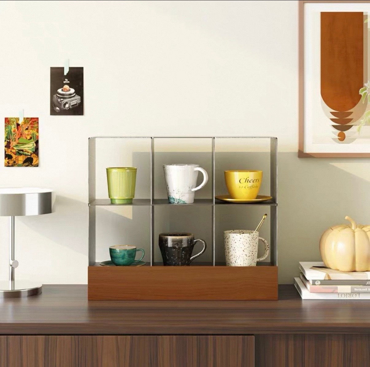 NORDEN Ryll — Steel & Walnut Desktop Shelf