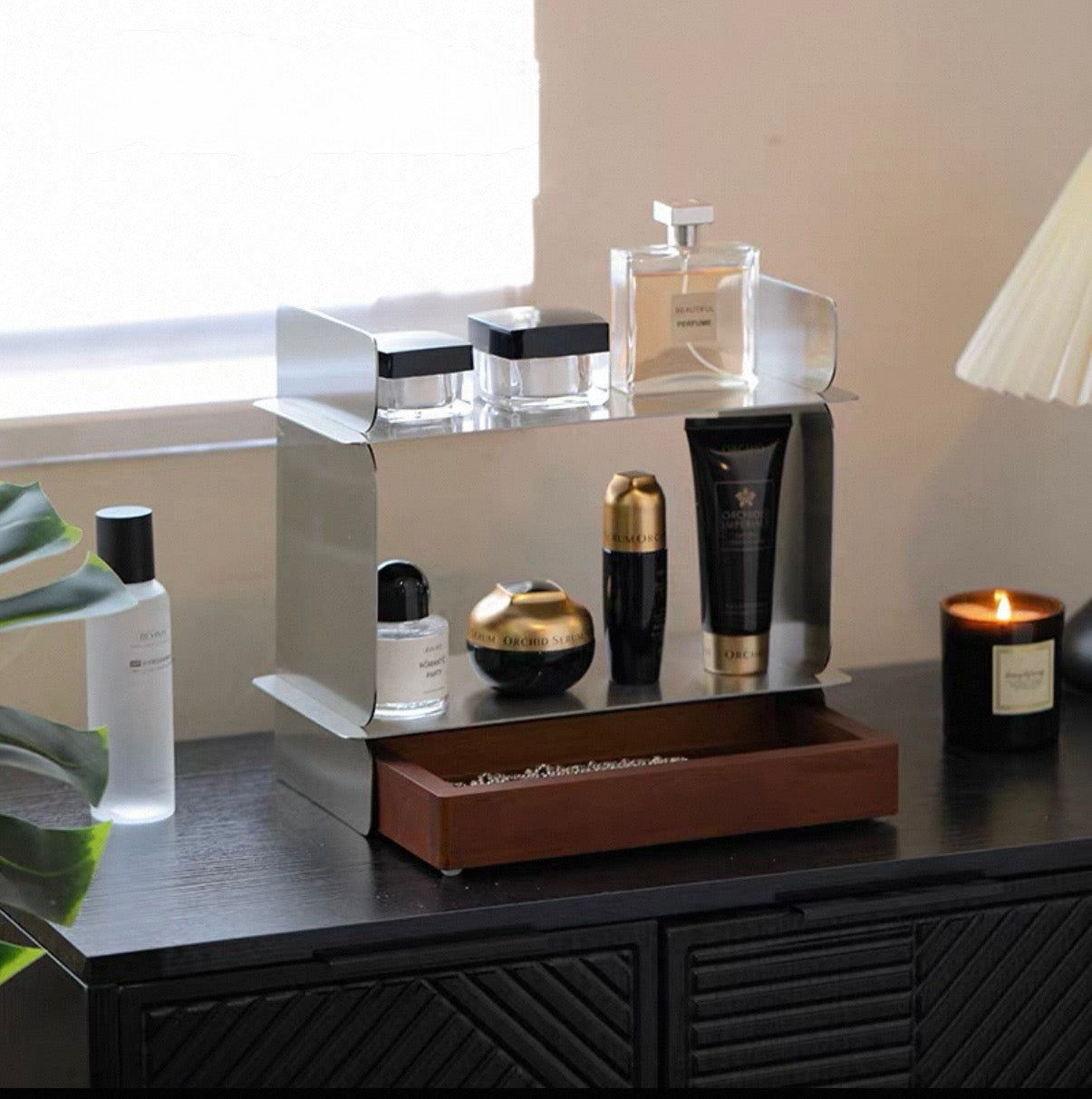 NORDEN Ryll — Steel & Walnut Desktop Shelf