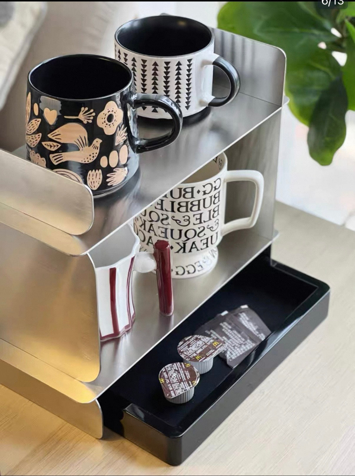 NORDEN Ryll — Steel & Walnut Desktop Shelf