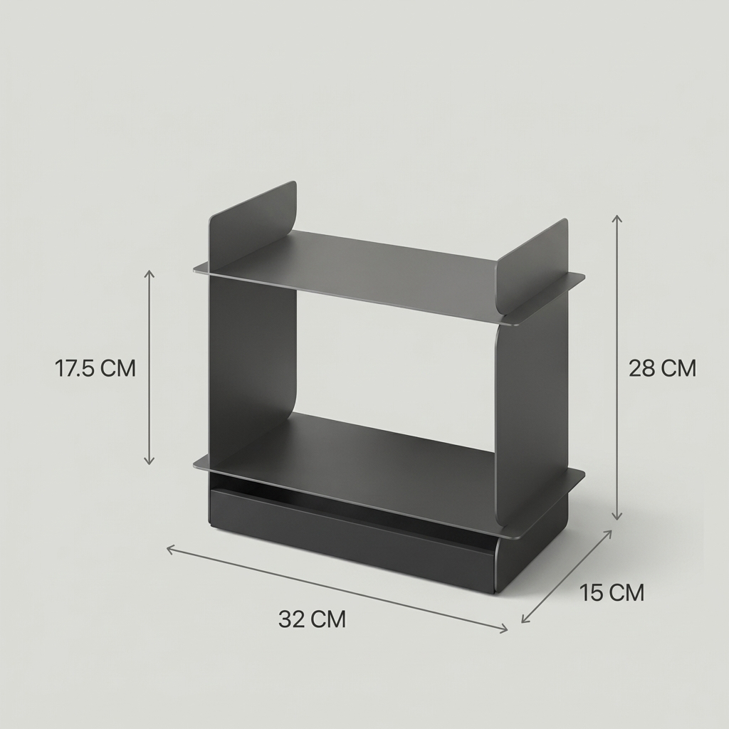 NORDEN Ryll — Steel & Walnut Desktop Shelf